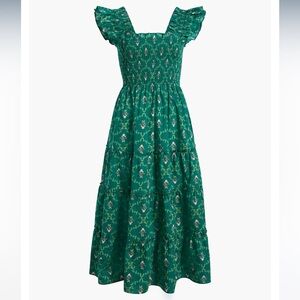 Hill House Home | Ellie Nap Dress | Emerald Trellis, Size M